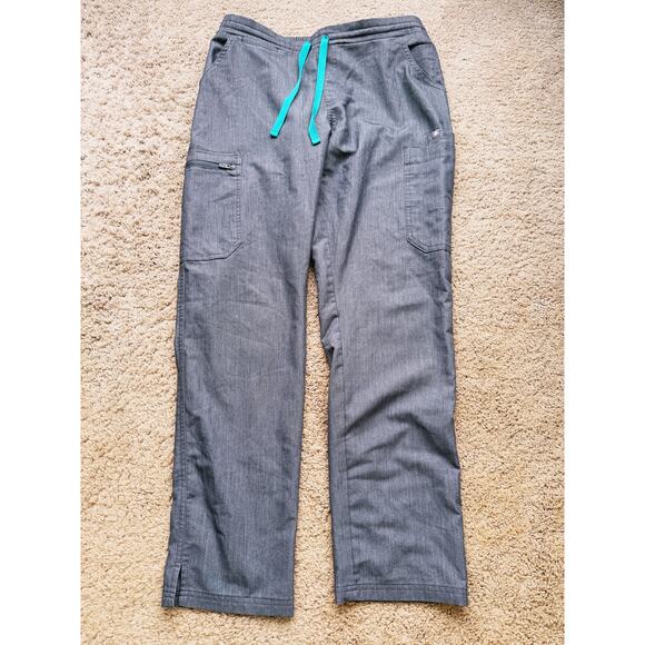 FIGS Yola Elastic Waist Skinny Scrub Pants Graphite Gray S Petite Nurse Medical - Picture 2 of 6